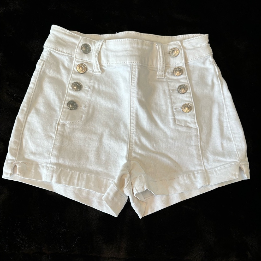 American Eagle white jean shorts size 00